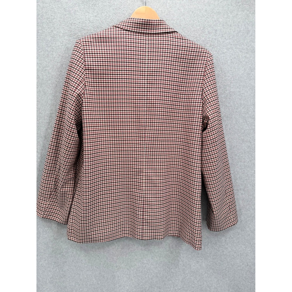 Rolla's Downtown Check Blazer Womens Size 12 Large Brown Plaid Double Breasted - Picture 4 of 14